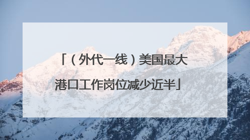 （外代一线）美国最大港口工作岗位减少近半