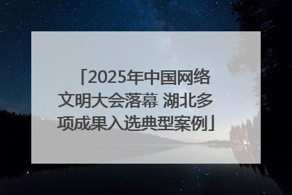 2025年中国网络文明大会落幕 湖北多项成果入选典型案例