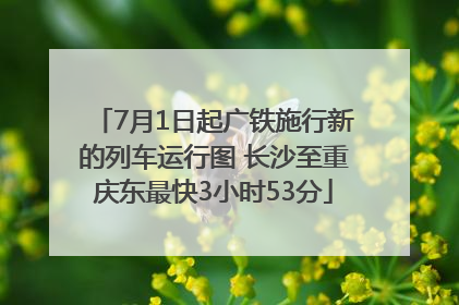 7月1日起广铁施行新的列车运行图 长沙至重庆东最快3小时53分