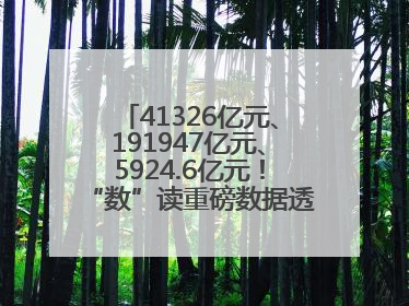 41326亿元、191947亿元、5924.6亿元！“数”读重磅数据透视经济韧性与活力