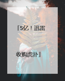 5亿！迅雷收购虎扑