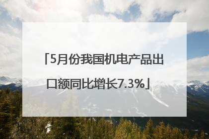 5月份我国机电产品出口额同比增长7.3%