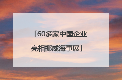 60多家中国企业亮相挪威海事展