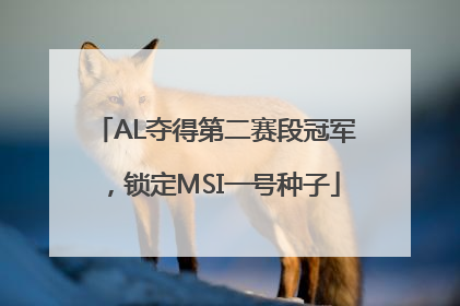 AL夺得第二赛段冠军，锁定MSI一号种子